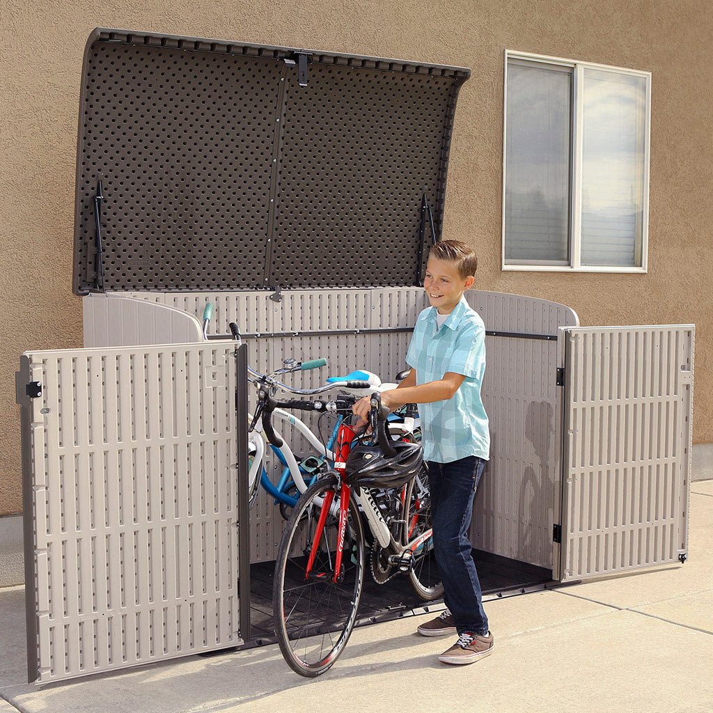 Descubre cómo este arcón se convertirá en el armario ideal para tus bicicletas al aire Libre - Lifetime