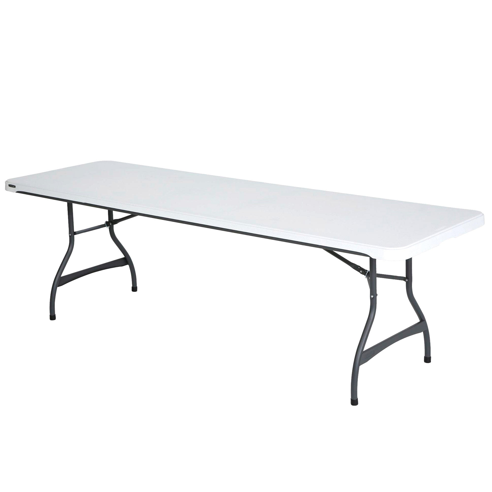 Pernas dobráveis ​​de mesa retangular brancas 244x76x74 cm - 92124