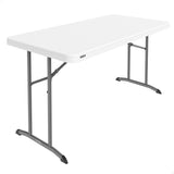 Mesa retangular pernas dobráveis ​​branca 152 x 76 x 74 cm - 92127