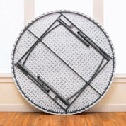 PEAKFORM Mesa redonda patas plegables blanca Ø180x74 cm