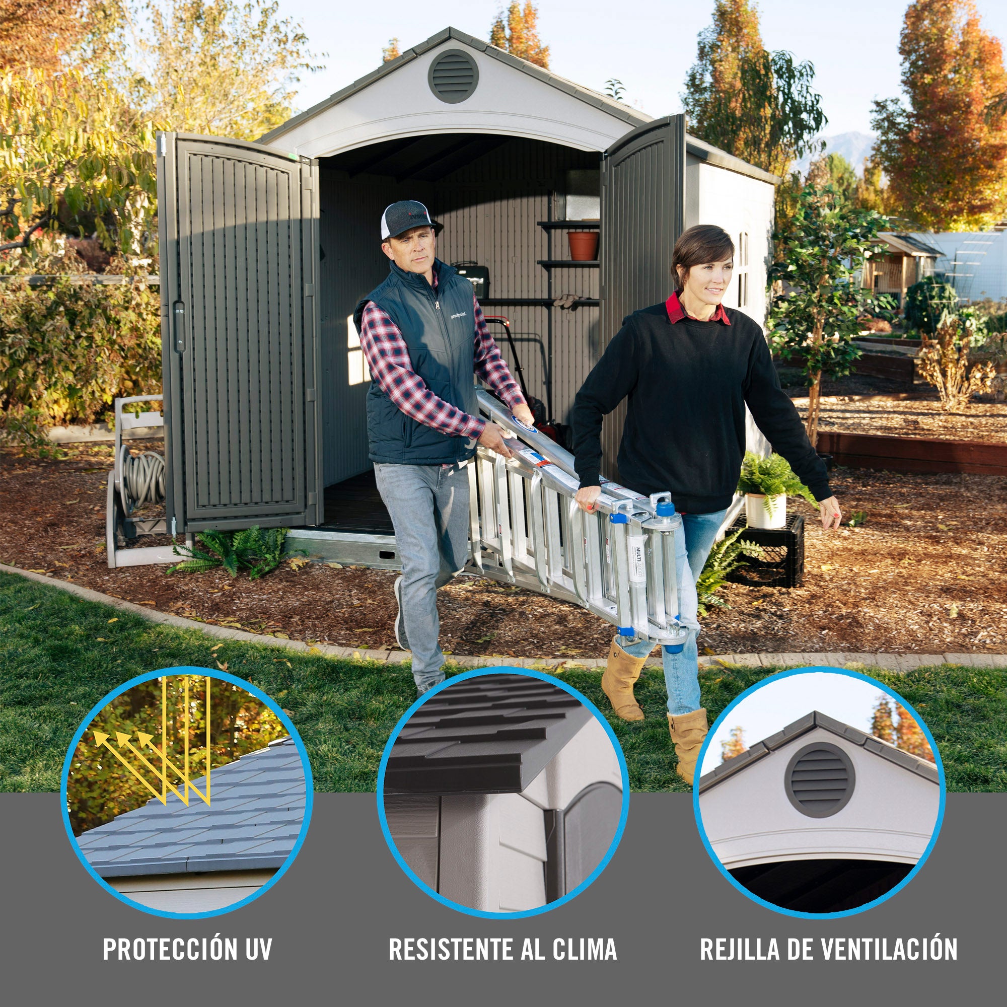 Abrigo de jardim com piso e janela 6,6 m2 - 92308