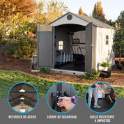 Abrigo de jardim com piso e janela 6,6 m2 - 92308