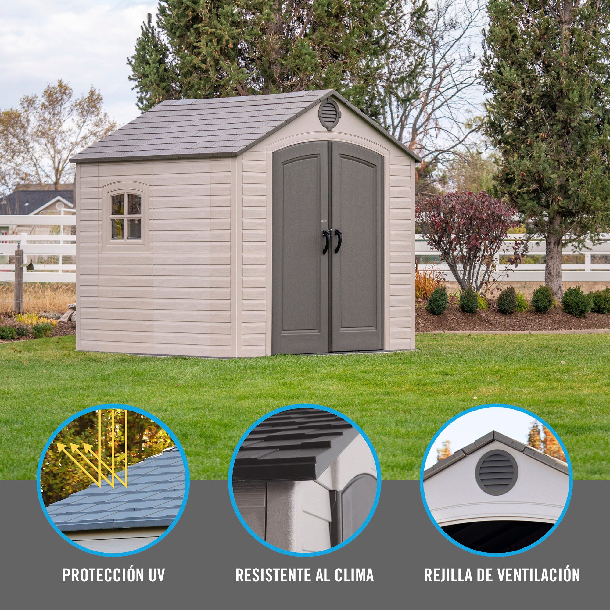 Abrigo de jardim com piso e janela 4,9 m2 - 92309