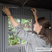 Galpão de jardim com piso e janelas 5,9 m² - 92318