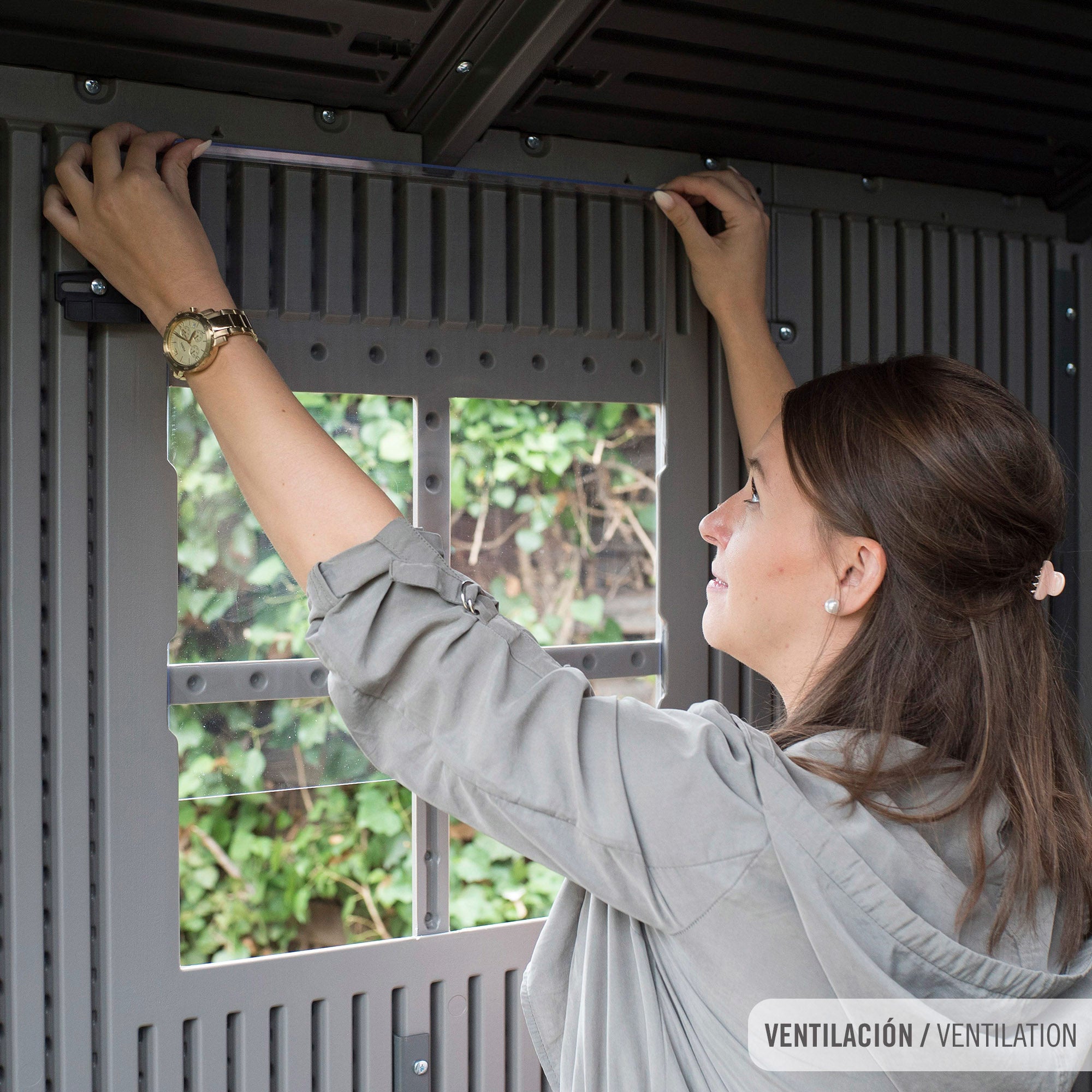 Galpão de jardim com piso e janelas 5,9 m² - 92318