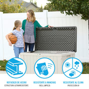 Arcón exterior crema 440 l - 92304 - Lifetime