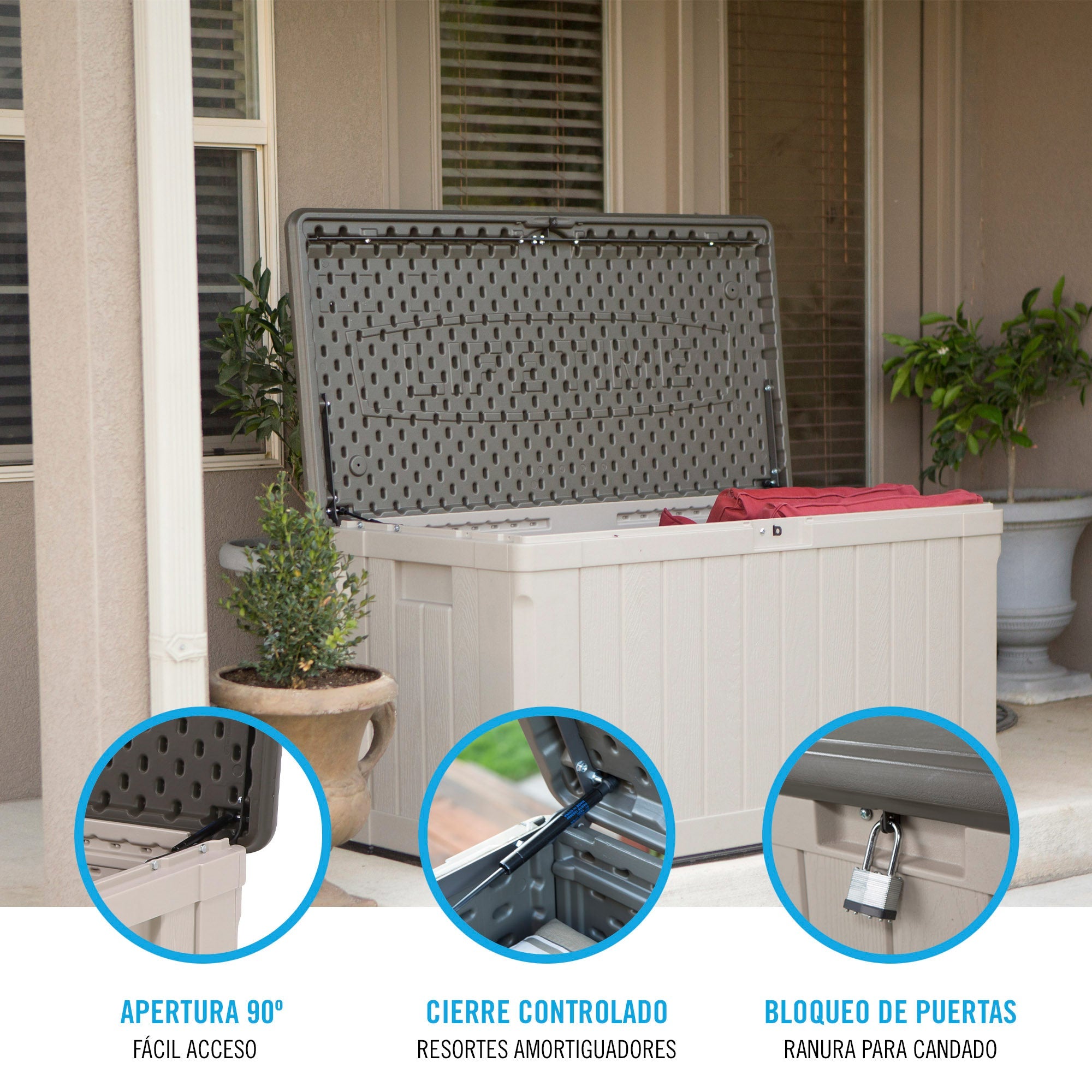 Arcón exterior crema 440 l - 92304 - Lifetime