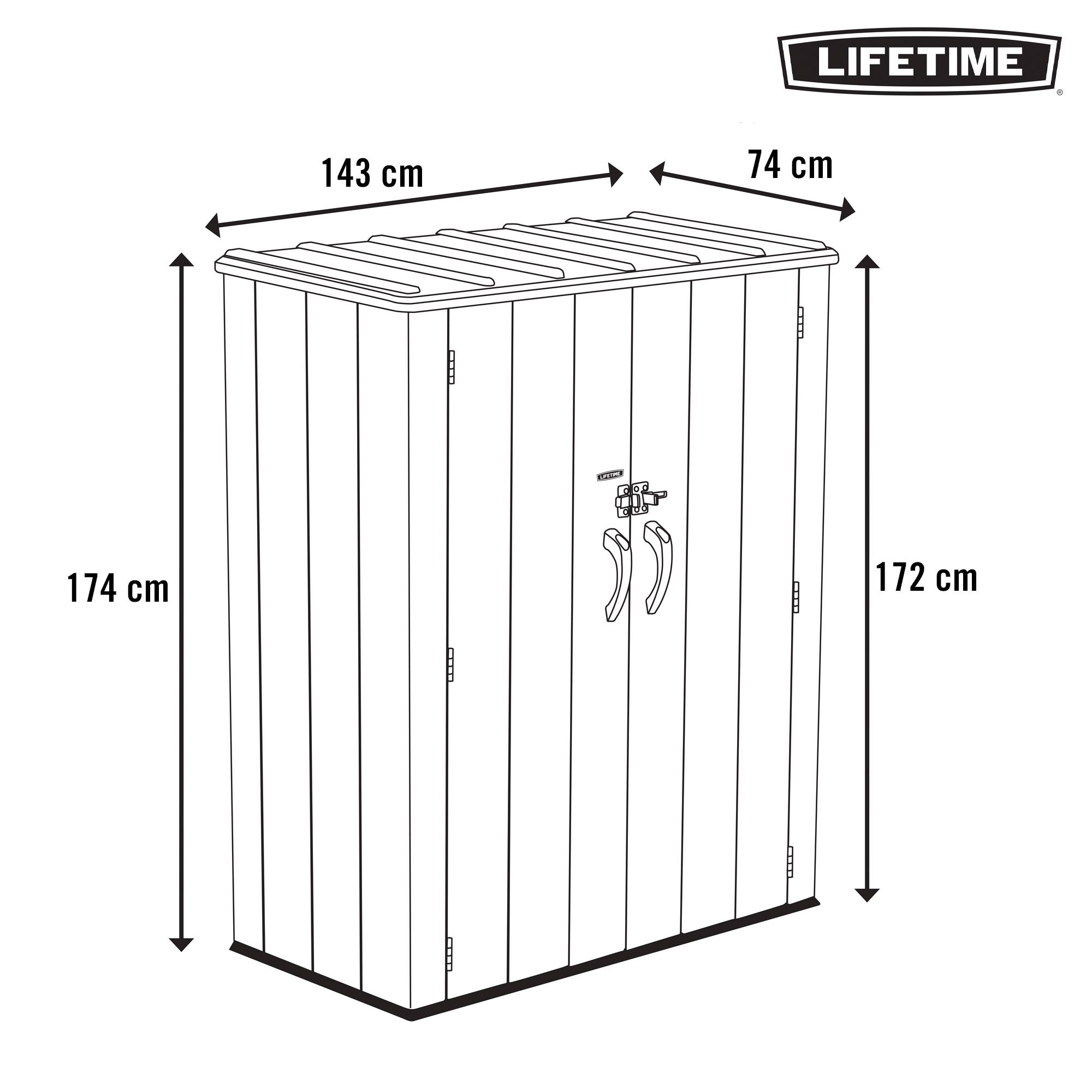 Armario exterior vertical Rough Cut 1.500 l - 92315 - Lifetime
