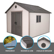 Caseta de jardín con suelo y ventanas 11 m2 - 92310 - Lifetime
