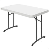 Mesa retangular dobrável branca 122 x 76 x 74 cm - 92211