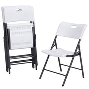 Pack mesa redonda plegable Ø122 cm + 4 sillas plegables color blanco - Lifetime