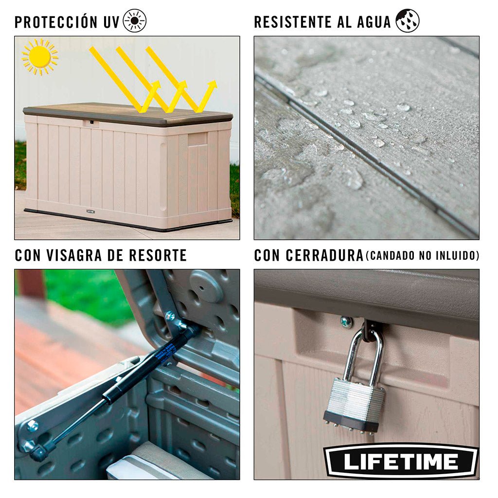 Arcón exterior crema - 440 l - 92304 - Lifetime