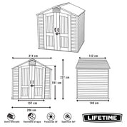 Caseta de jardín con suelo 3 m2 - 92300 - Lifetime
