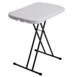 Mesa lateral dobrável ajustável em altura branca 66 x 46 x 61-71 cm - 92101