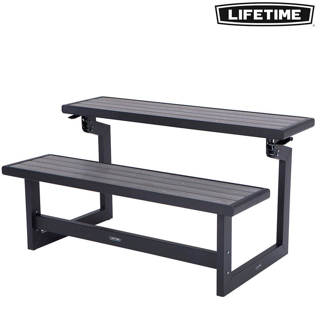 Mesa banco abatible acabado Rough Cut™ 141 x 36 x 88,5 cm - 92207 - Lifetime