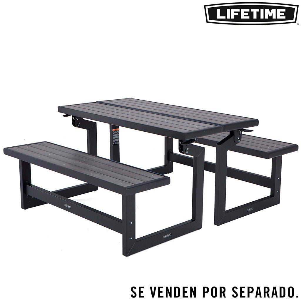 Mesa banco abatible acabado Rough Cut™ 141 x 36 x 88,5 cm - 92207 - Lifetime