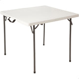 Mesa quadrada dobrável branca - 86 x 86 x 74 cm - 92103