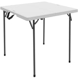 Mesa quadrada dobrável branca 94 x 94 x 74 cm - 92117