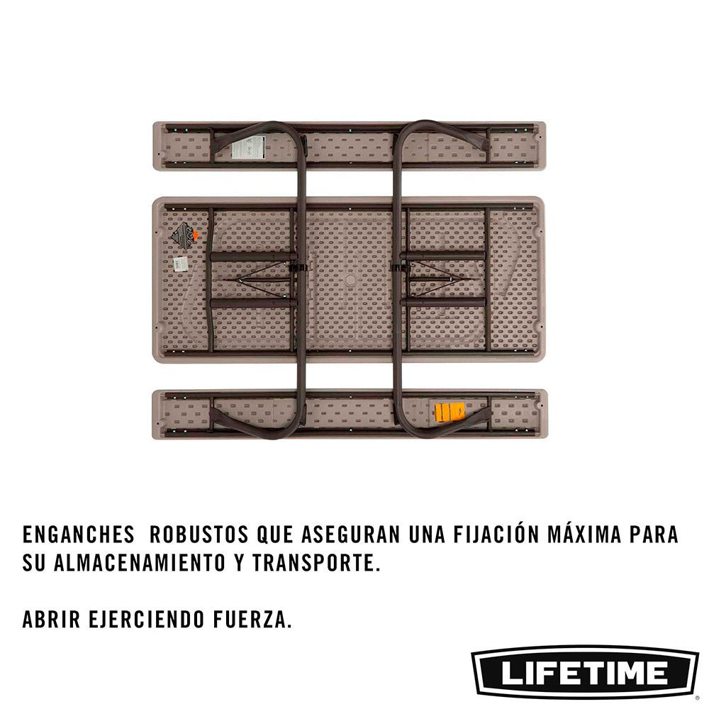 Mesa picnic plegable gris - 183 x 76 x 75 cm - 92405 - Lifetime