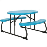 Mesa de piquenique dobrável oval para crianças 85,5 x 100 x 53 cm - 92205