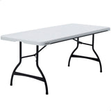 Pés dobráveis ​​de mesa retangulares brancos 182 x 76 x 74 cm - 92118