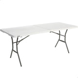 Mesa dobrável retangular branca 185 x 76 x 74 cm - 92105