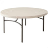 Mesa redonda patas plegables crema - Ø152 x 74 cm - 92116 - Lifetime