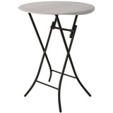 Mesa de centro redonda dobrável creme Ø84 x 110 cm - 92120