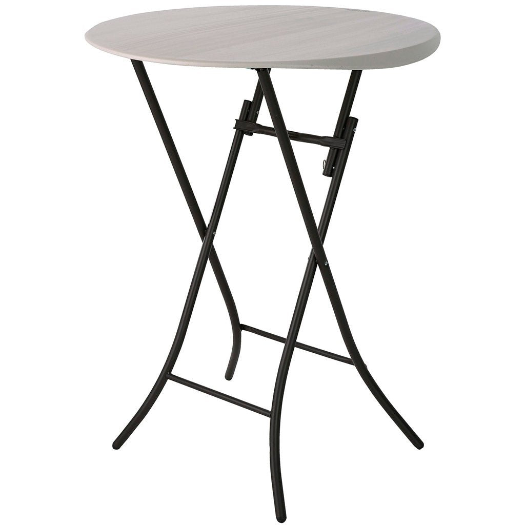 Mesa redonda plegable cocktail crema - Ø84 x 110 cm - 92120 - Lifetime