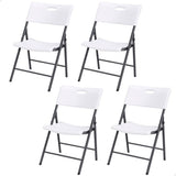 Pack de 4 cadeiras dobráveis ​​portáteis brancas - 92114